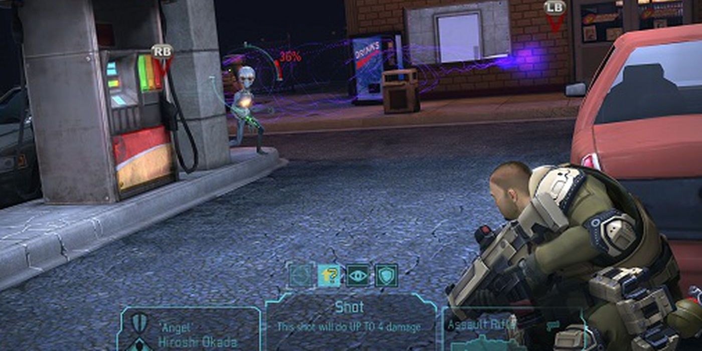 XCOM Enemy Unknown Soilder Taking Shot