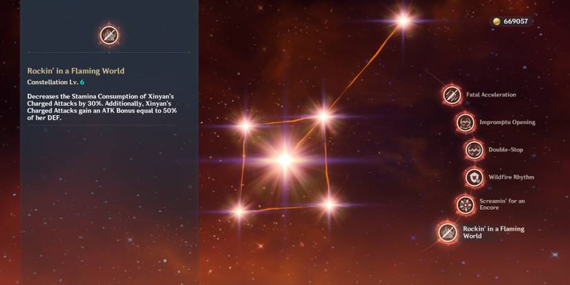 Xinyan Constellations in Genshin Impact