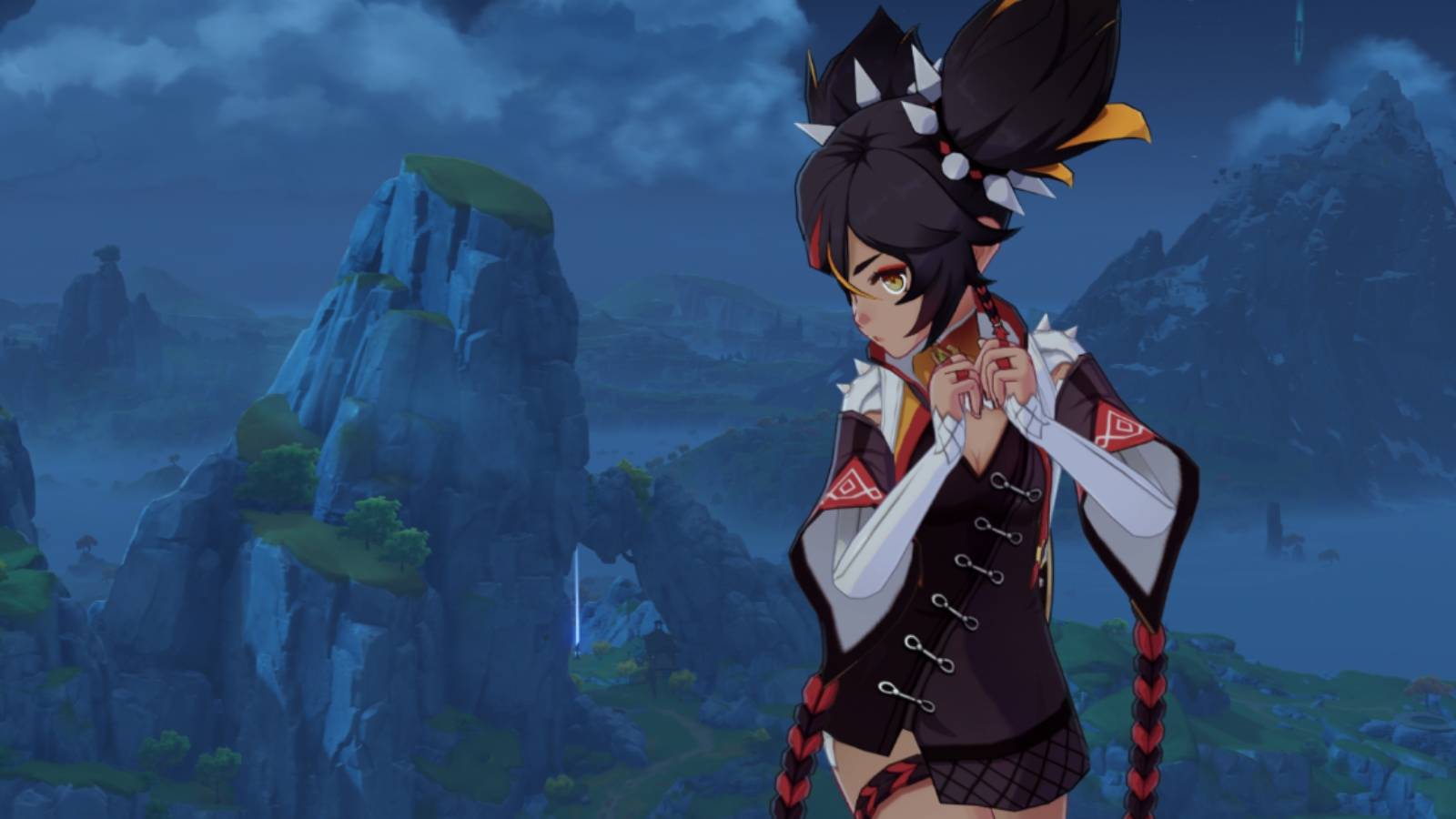 Xinyan animation in Genshin Impact