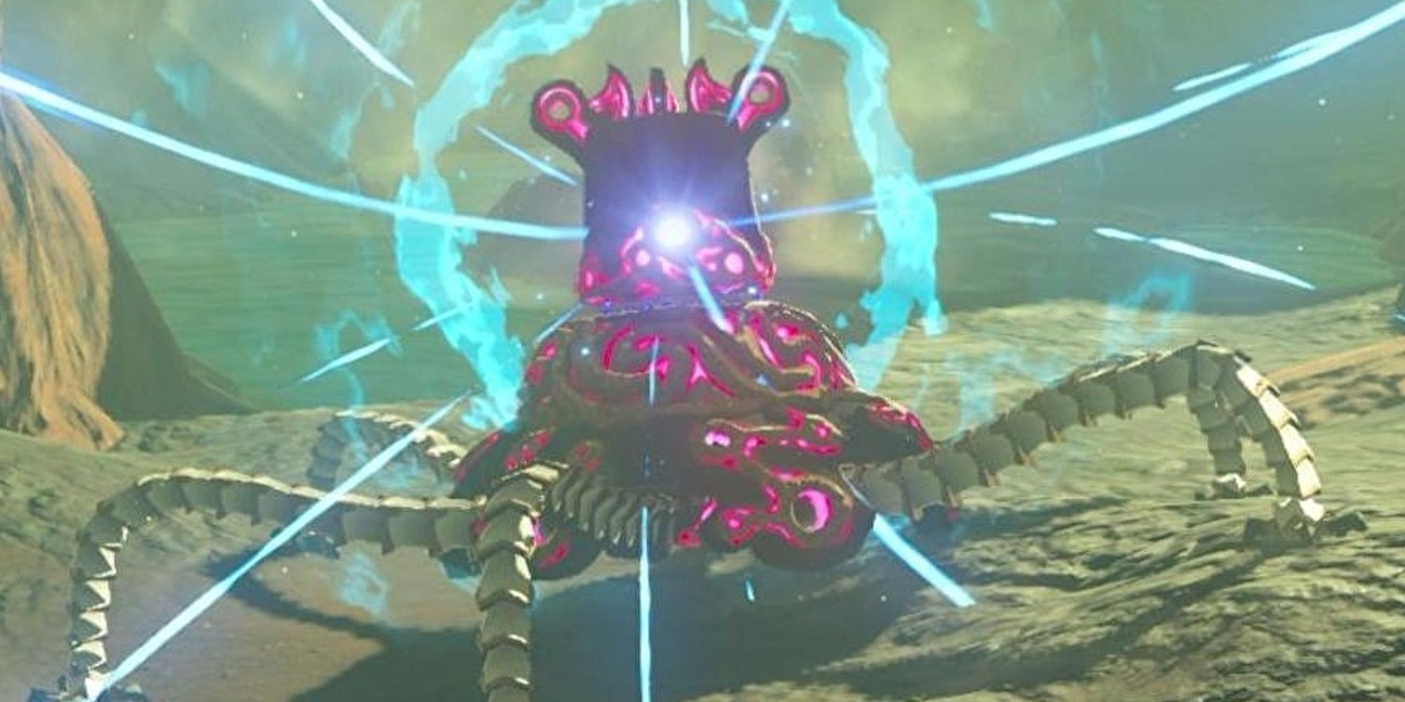 A guard who charges a laser beam in Breath of the Wild