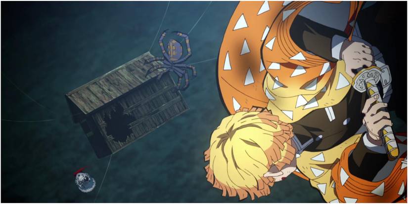 Zenitsu From Demon Slayer VS Spider Demon and Beheading It
