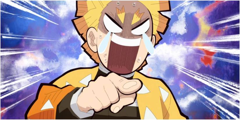 Zenitsu Screaming At Uzui In the Entertainment Arc