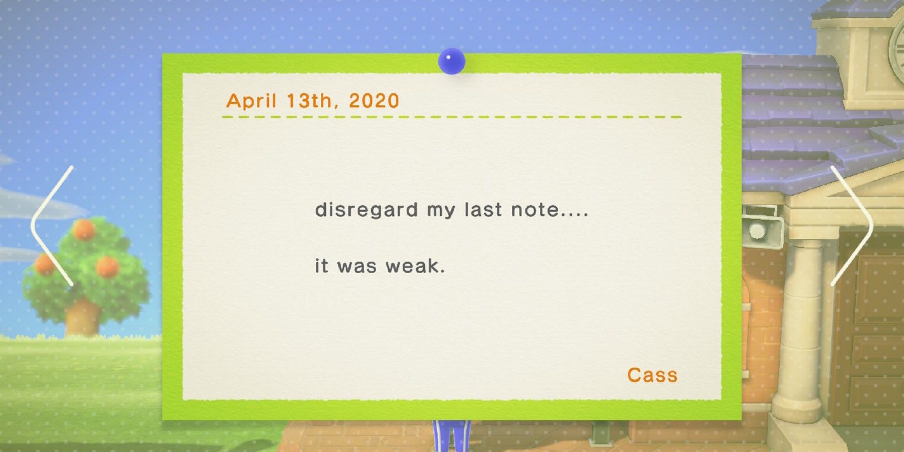 animal crossing new horizons bulletin board note feature