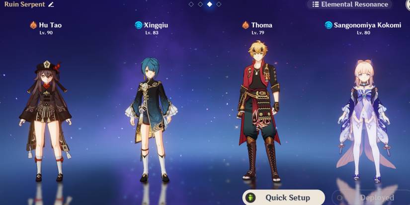 best team composition for ruin serpent boss in Genshin impact