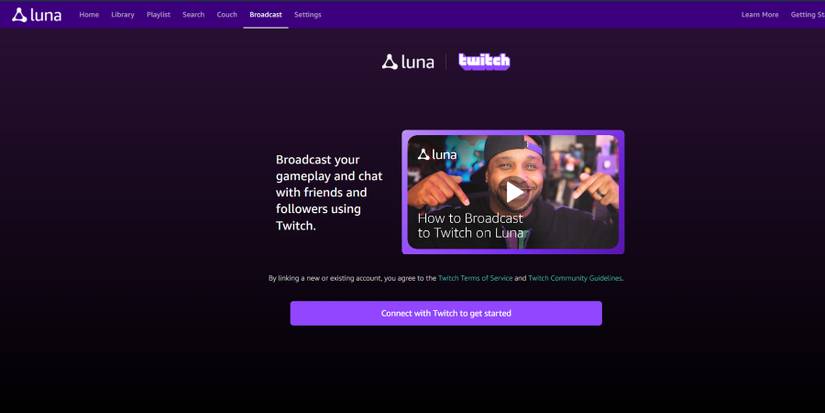 connect to twitch amazon luna