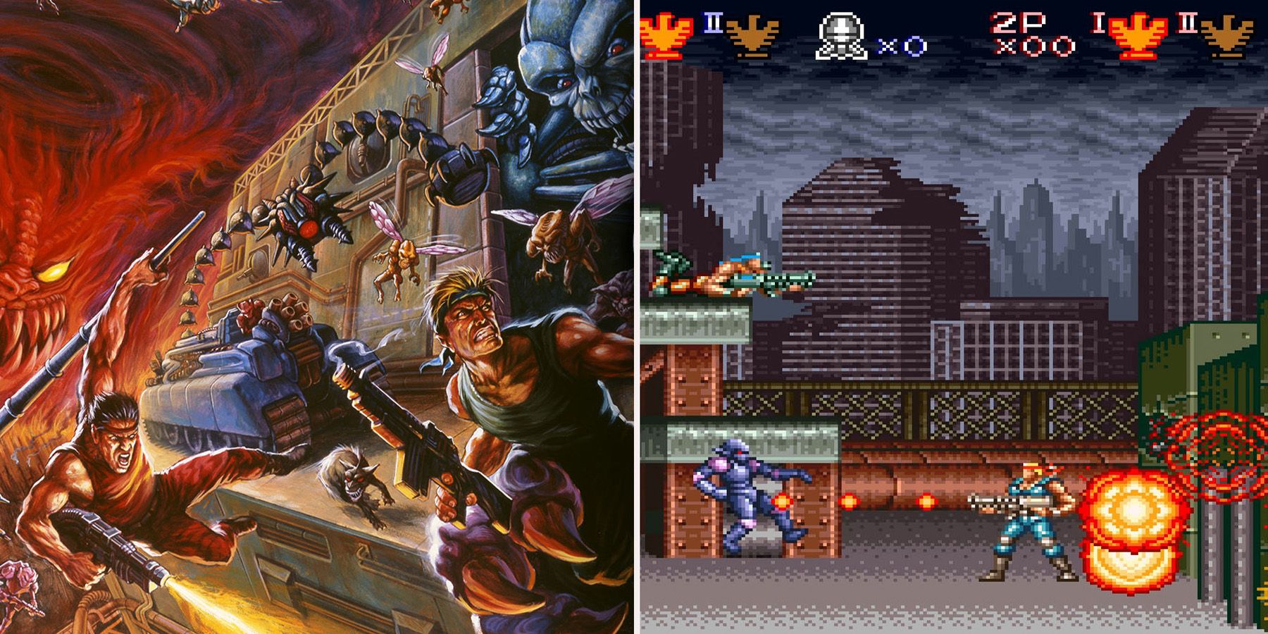 contra anniversary collection poster and gameplay