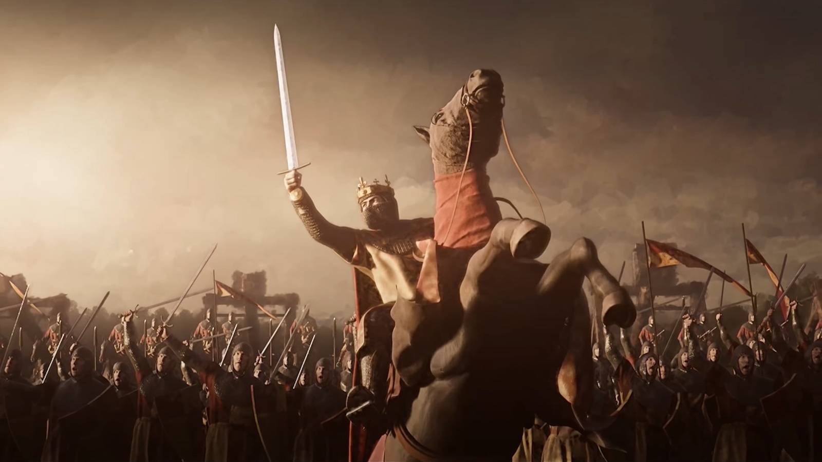 crusader kings 3 artwork of a soldier on a horse