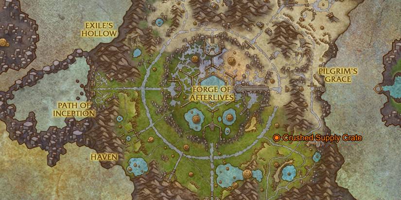 world of warcraft zereth mortis crushed supply crate treasure location