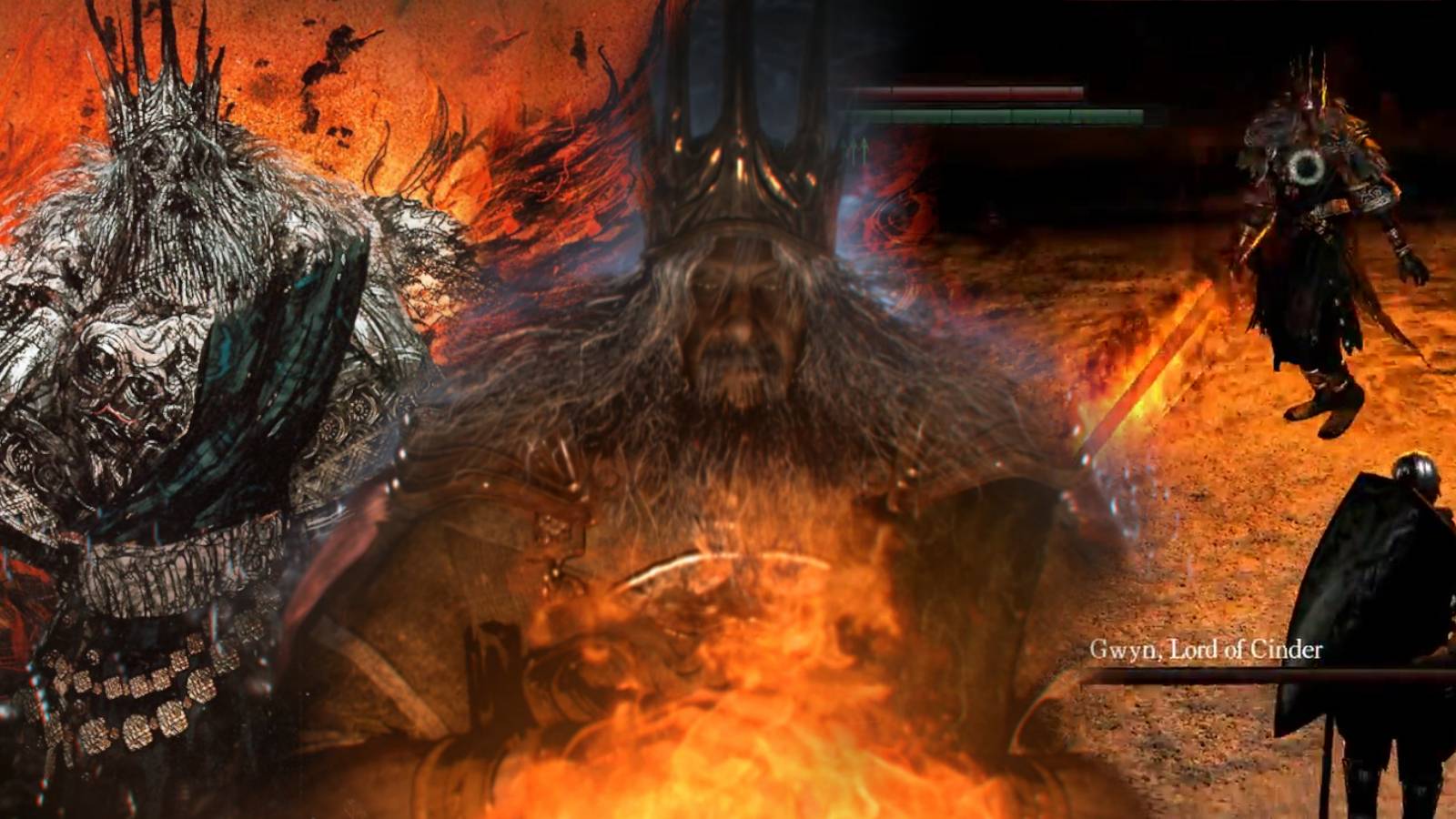 Images of Gwyn Lord of Cinder, Dark Souls 1's final boss.