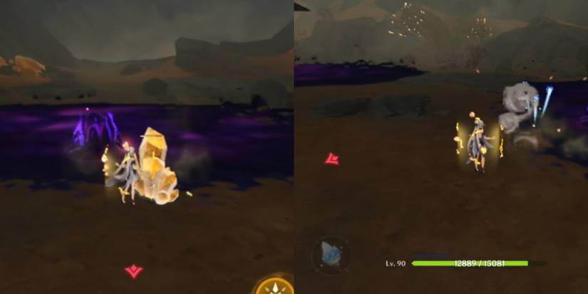 destroy rock to regenerate Lumenstone adjuvant energy in genshin impact