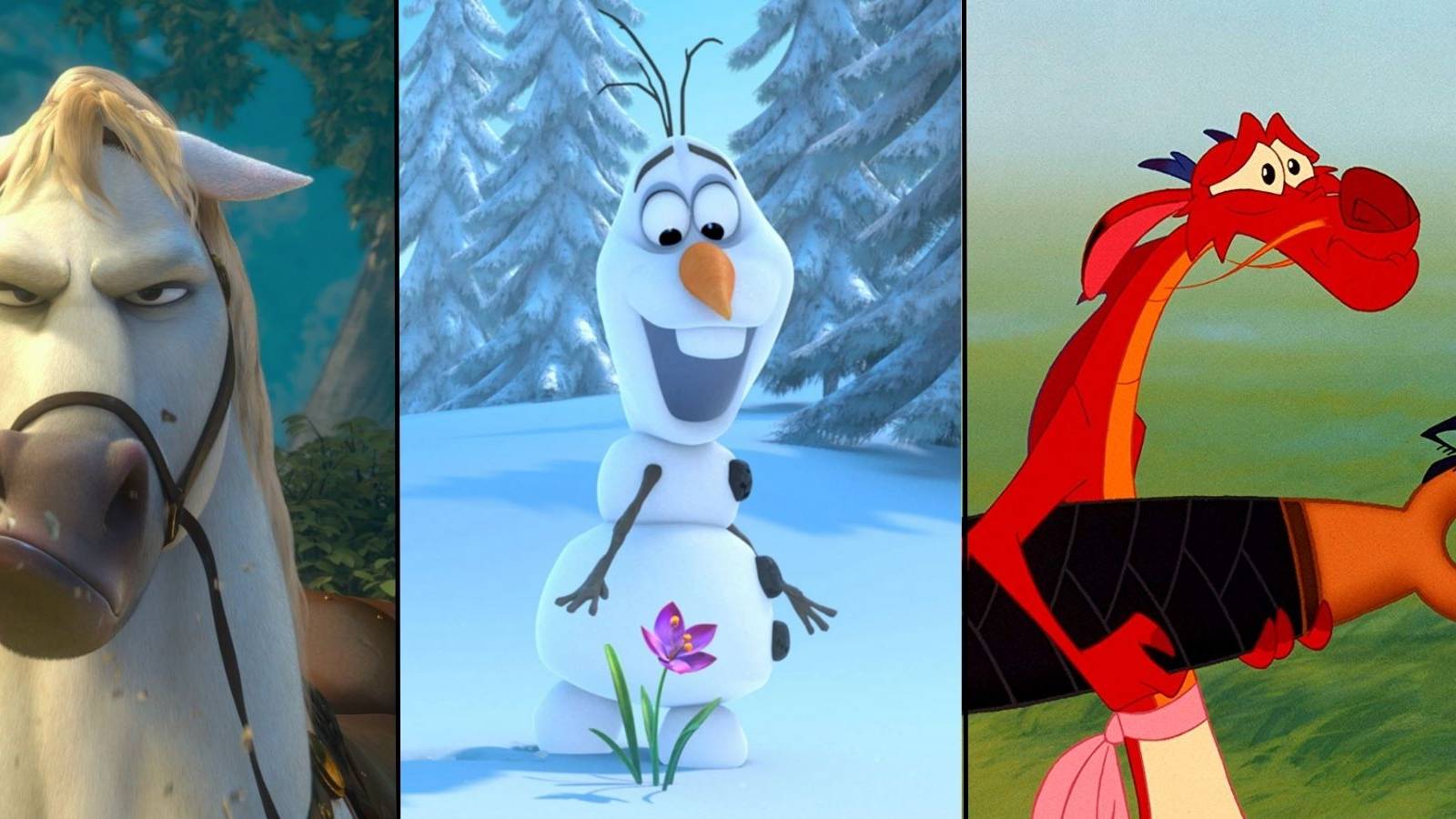 disney tangled maximus frozen olaf mulan mushu 