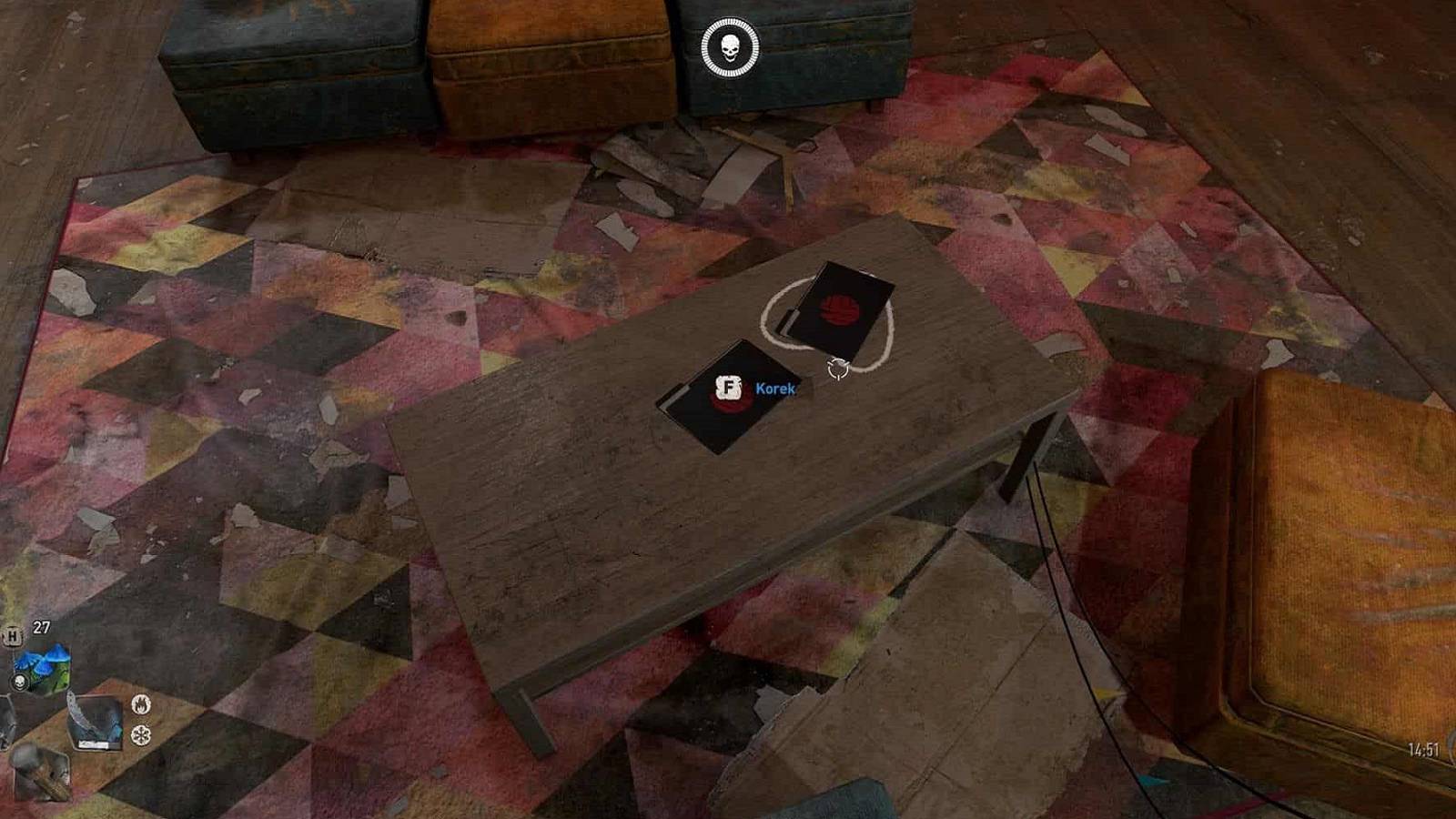 Screenshot from Dying Light 2 showing the Korek Charm on a table.