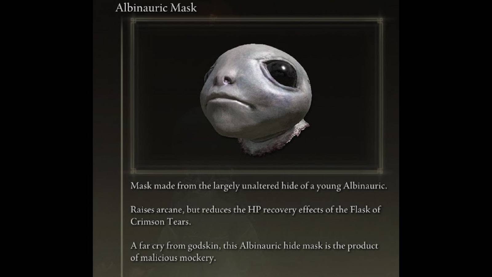 elden ring Albinauric Mask feature