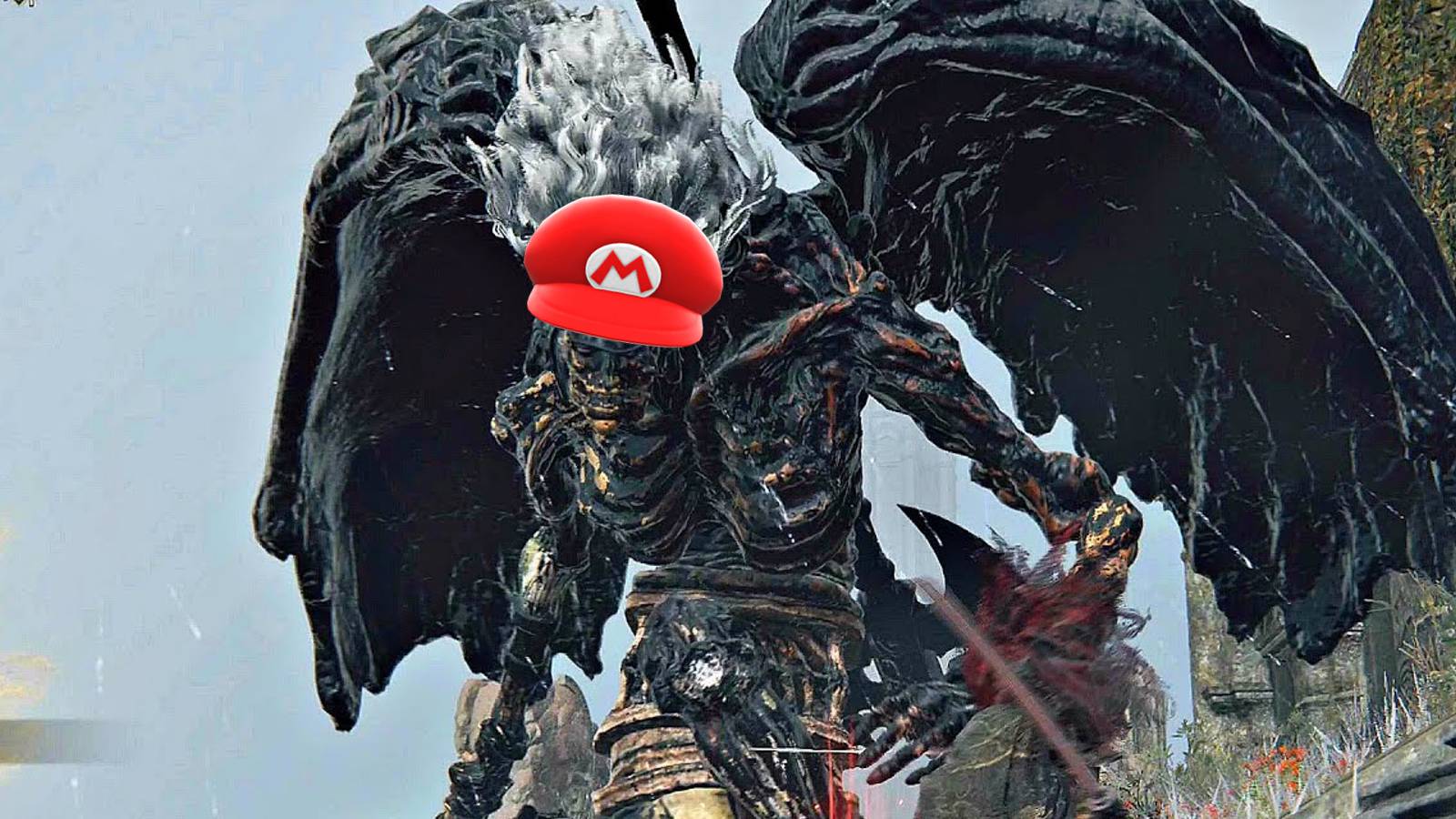 elden ring black blade kindred mario hat