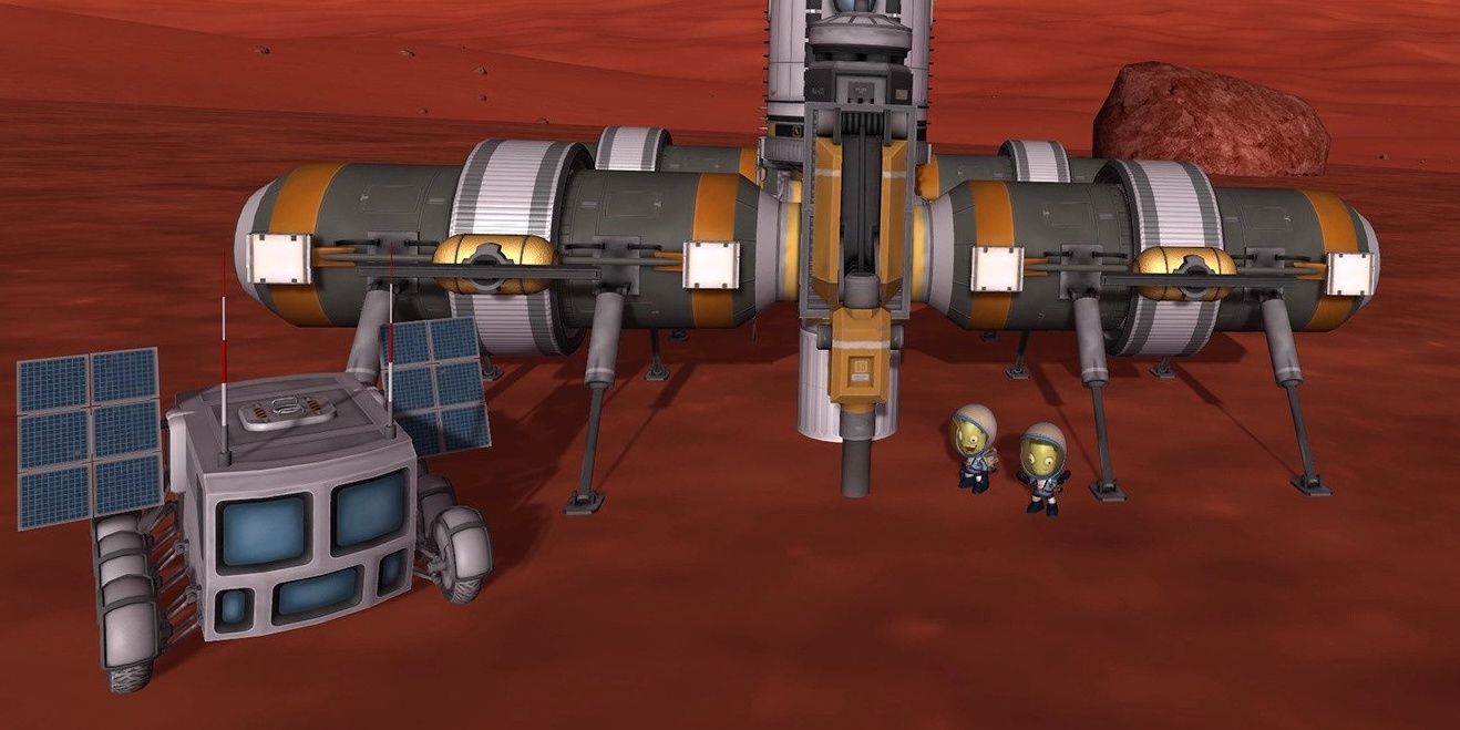 An Image of a Base from Kerbal Space Program