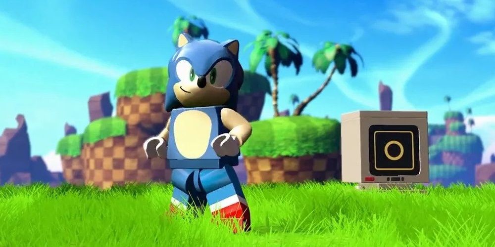 Image of the Sonic the Hedgehog in Lego Dimensions.