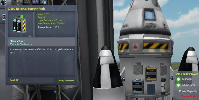 Image of a Reserve Battery used for Emergency Landing in Kerbal Space Program.