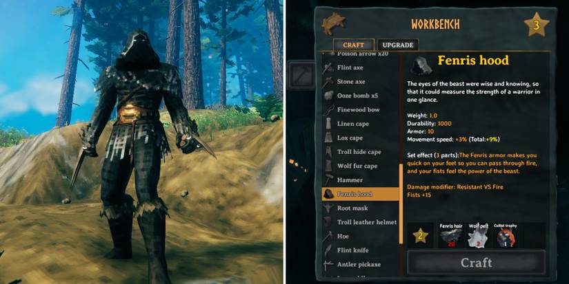 fenris armor valheim and recipe