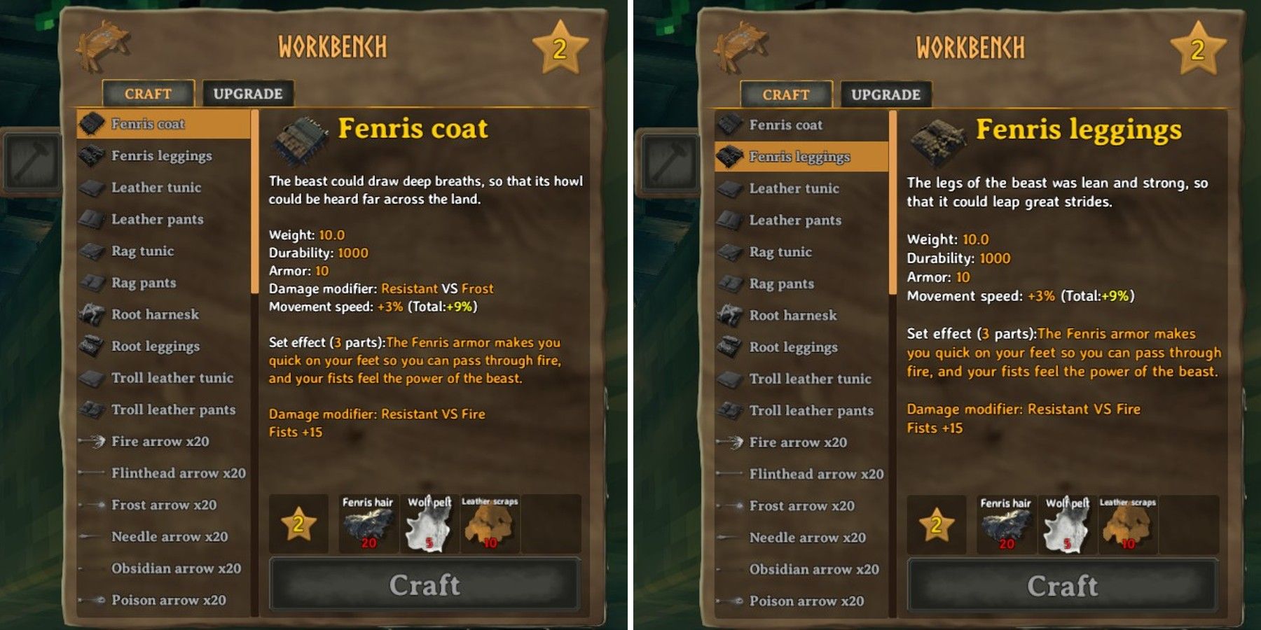 fenris coat and leggings recipe valheim