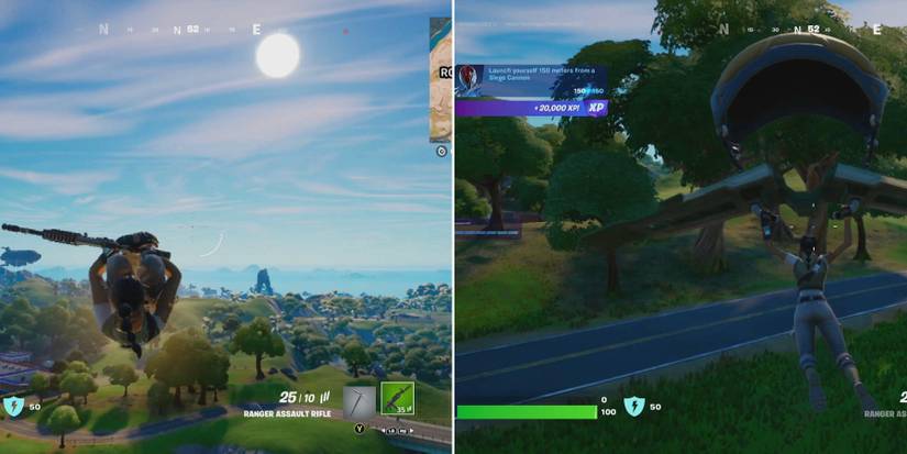 fortnite firing self out of siege cannon