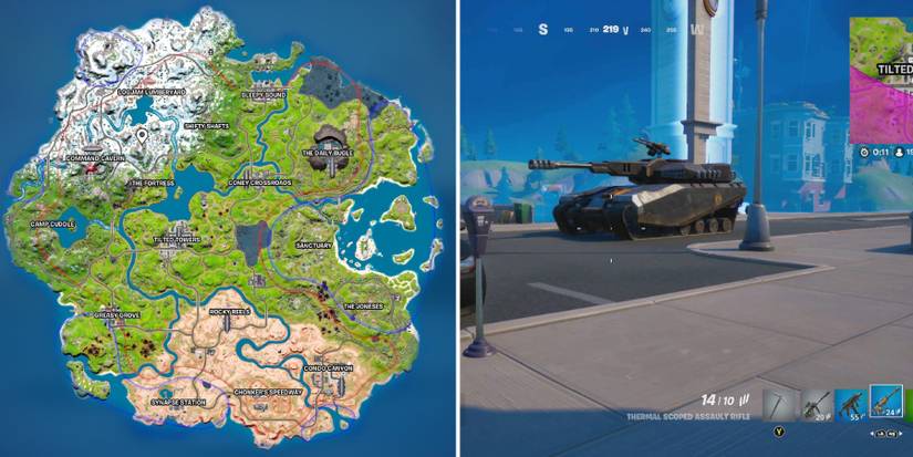 fortnite titan tank locations