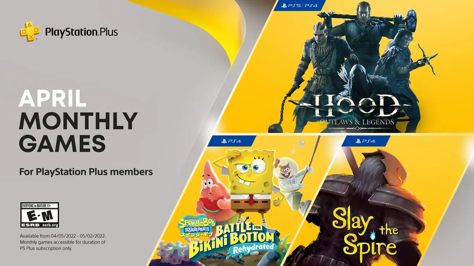 free ps plus games april 2022