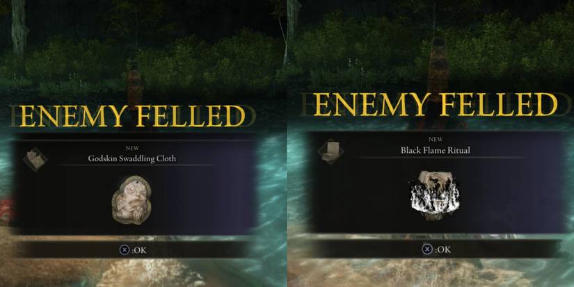 godskin swaddling cloth and black flame ritual in Elden ring