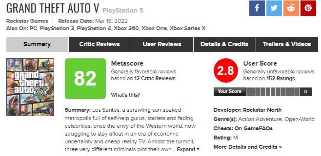 grand theft auto 5 ps5 review bomb