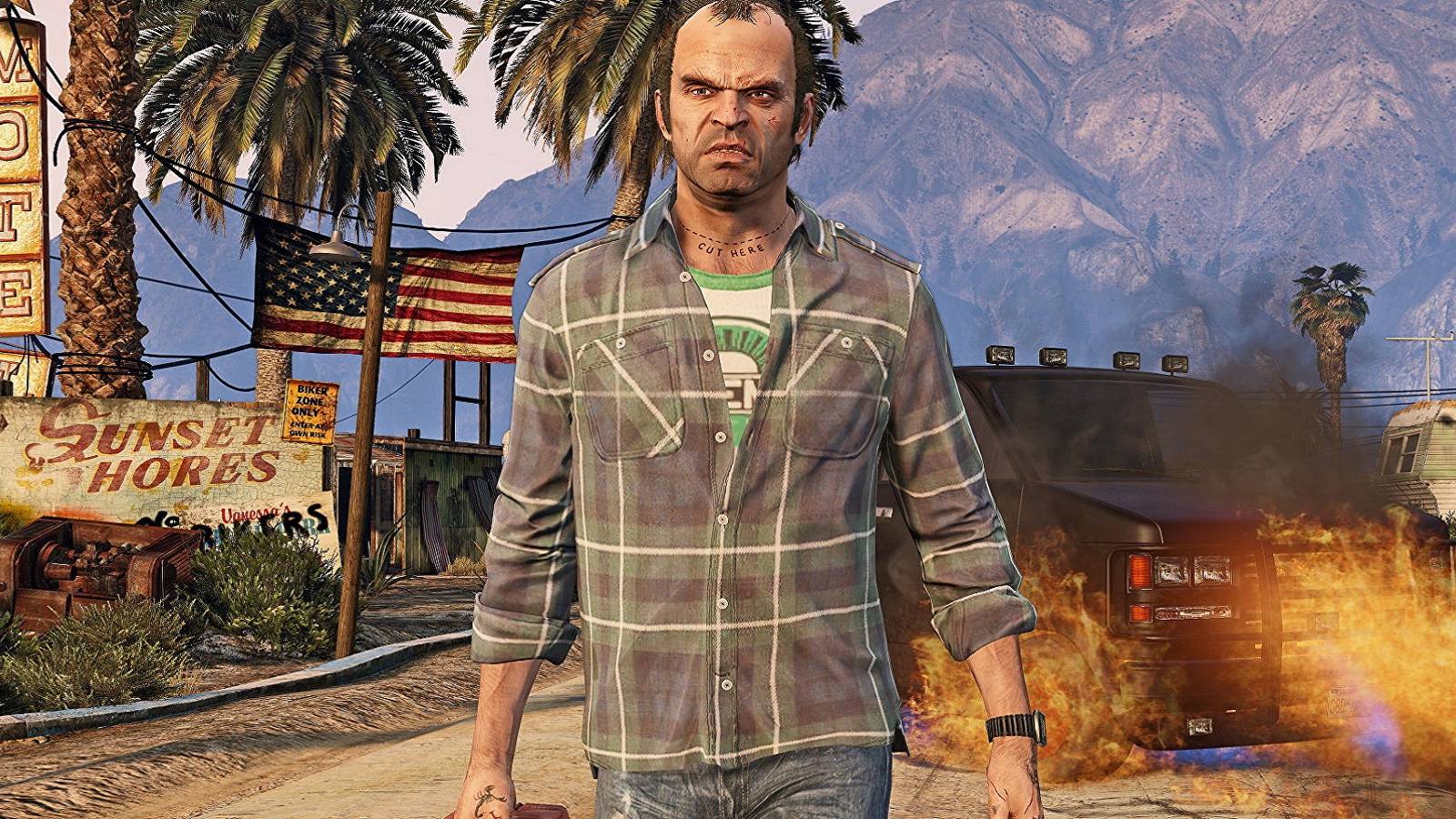 grand theft auto 5 trevor fire