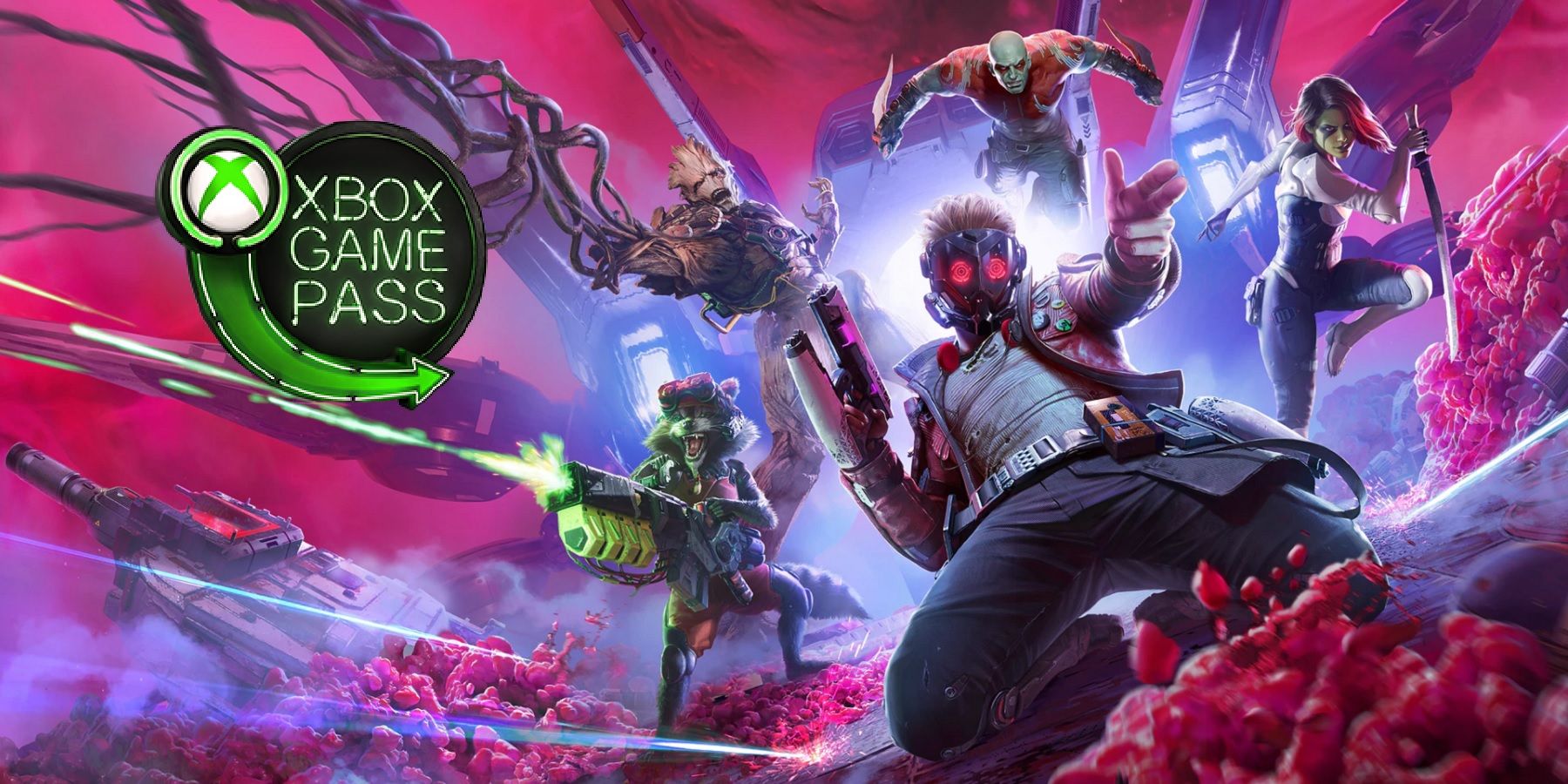 guardians of the galaxy with xbox game pass logo