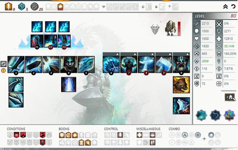 gw2 eod willbender guardian elite specialization hotbar options