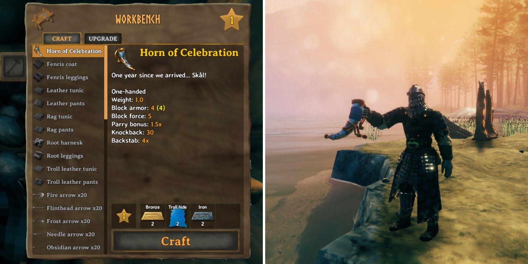 horn of celebration valheim recipe