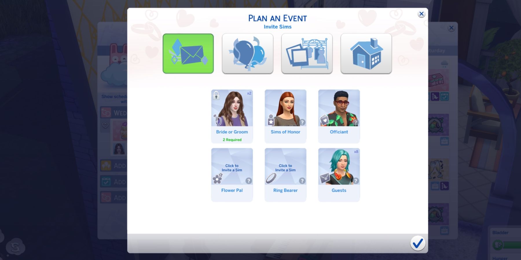 invite sims for vow renewal in the sims 4