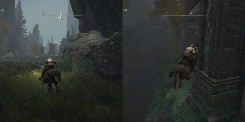 jumping on top of walking mausoleum in elden ring