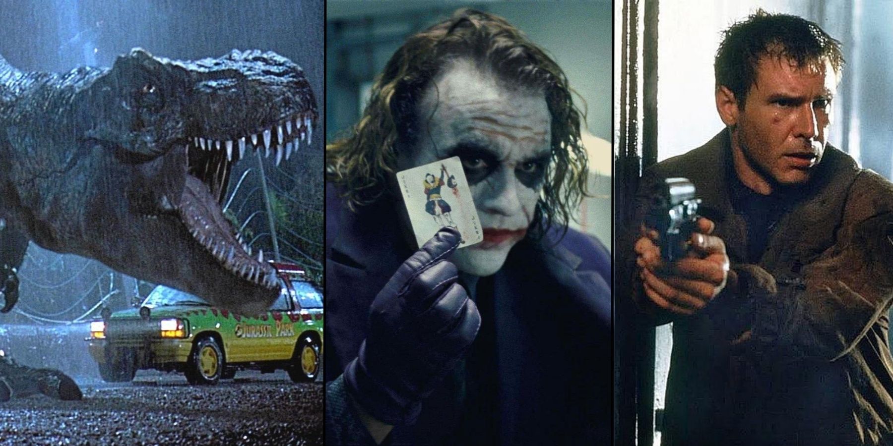 jurassic park the dark knight blade runner heath ledger harrison ford