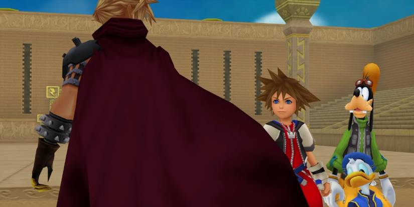 kingdom hearts 1 sora cloud