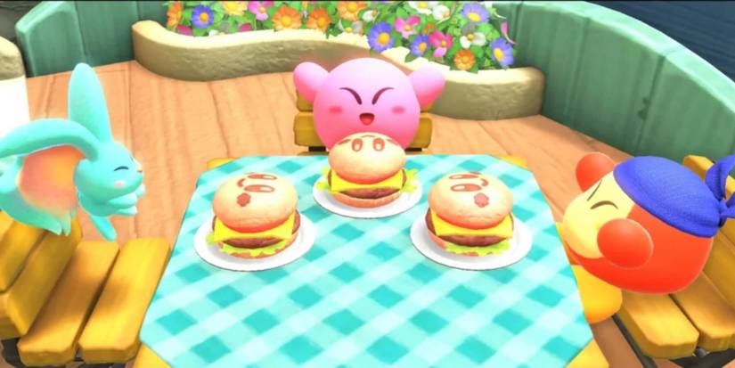 kirby and the forgotten land hamburger meal