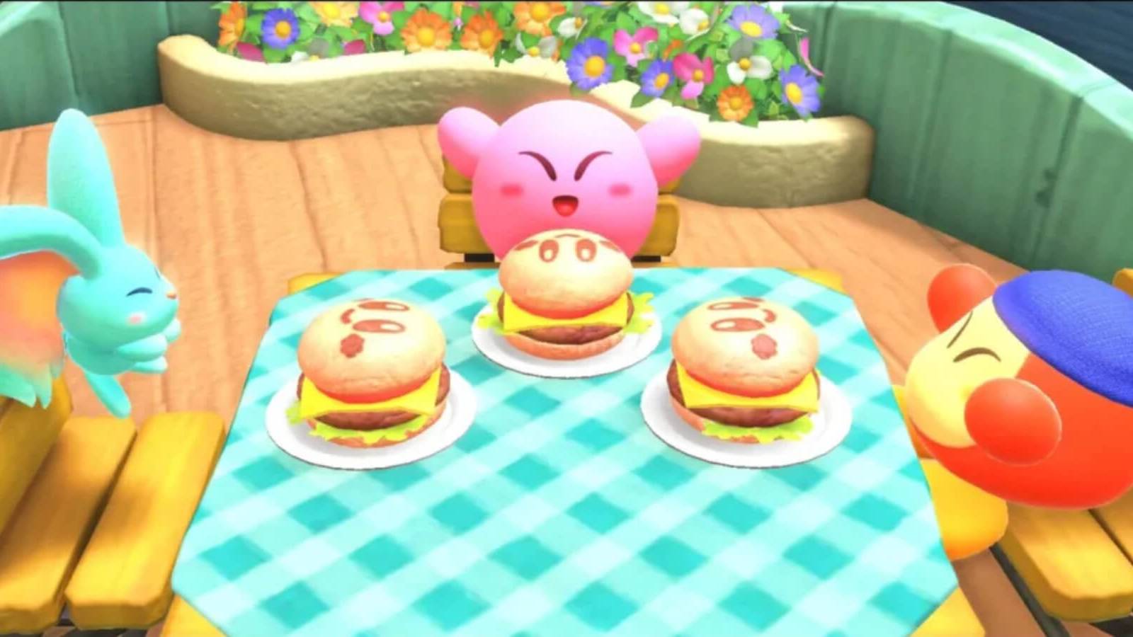 kirby and the forgotten land hamburger meal