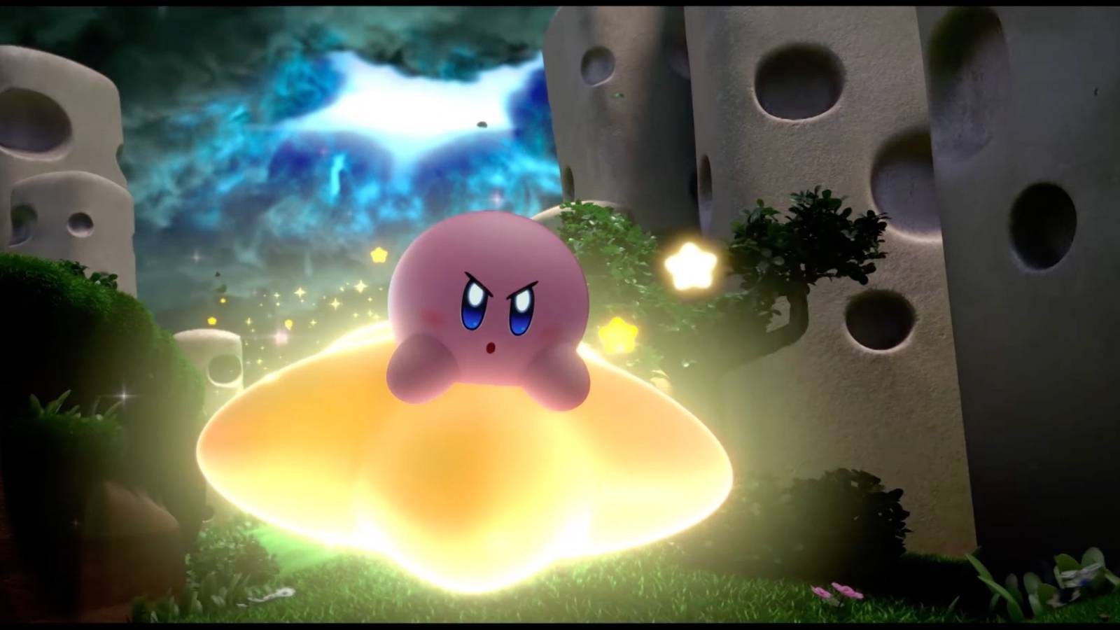 kirby and the forgotten land kirby on star flying