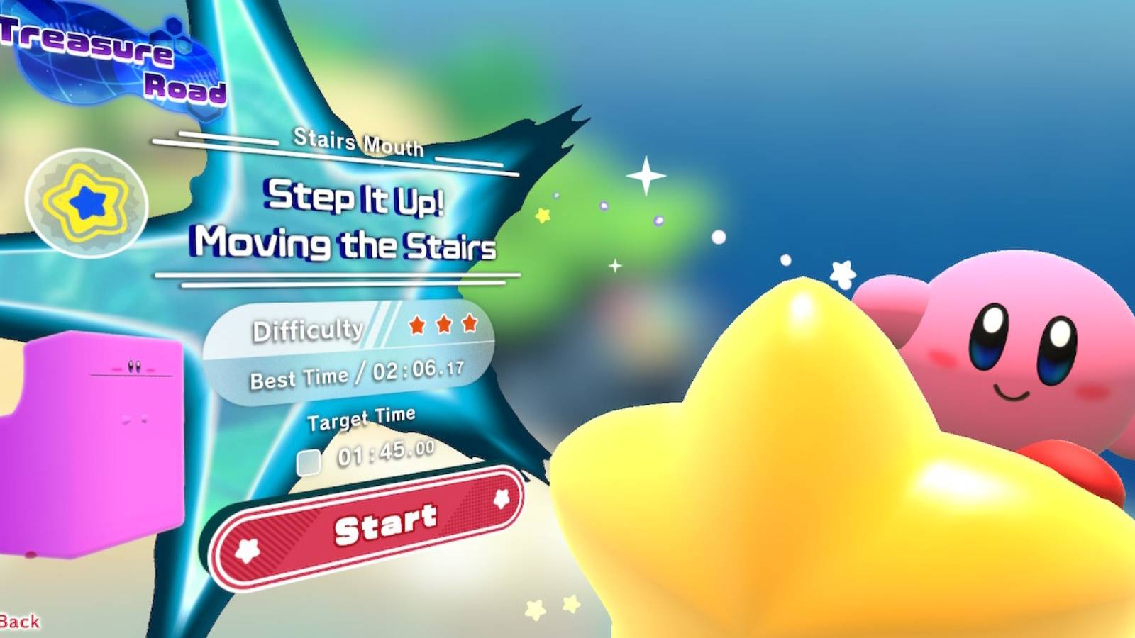 kirby and the forgotten land step it up treasure road