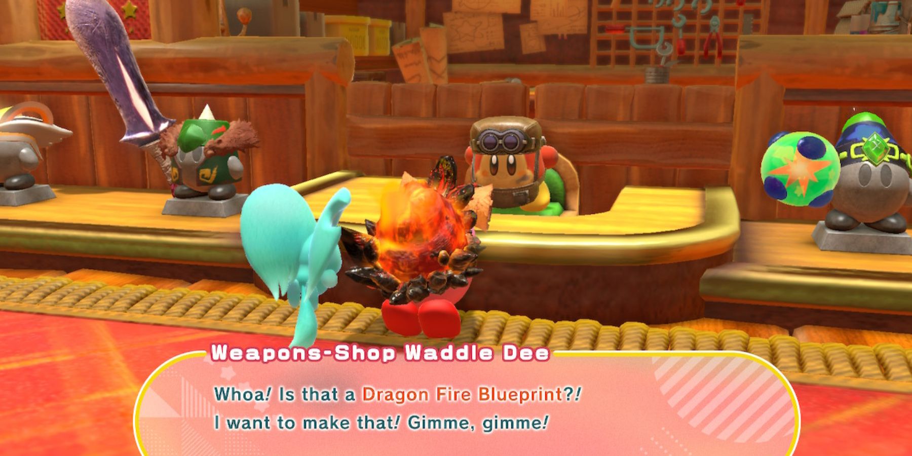 kirby-and-the-forgotten-land-weapons-shop=waddle-dee-wants-blueprint