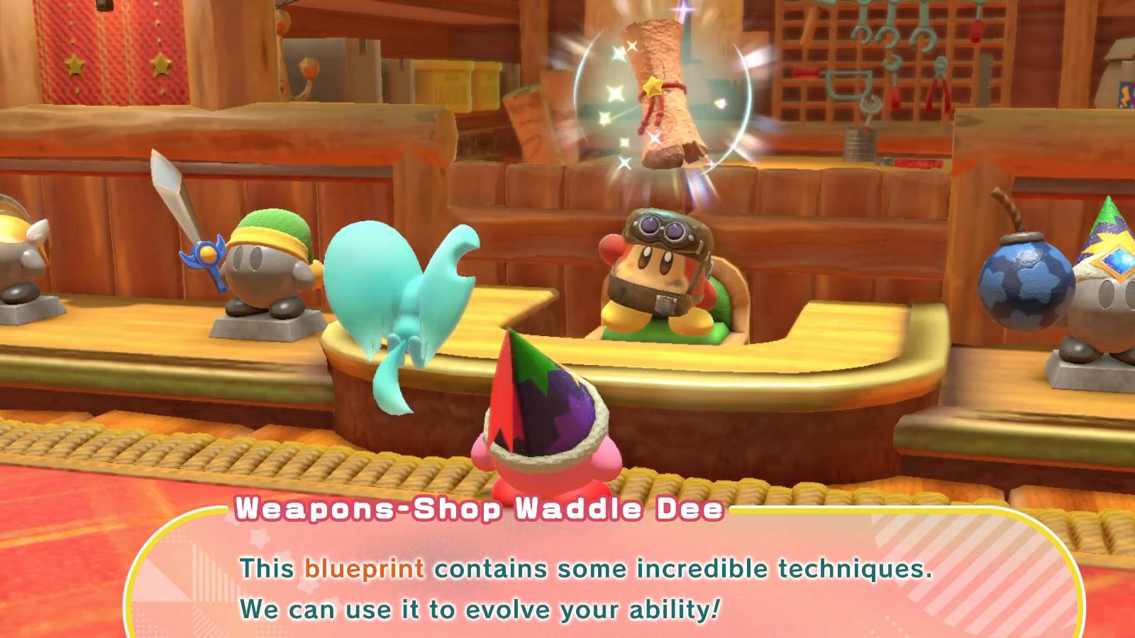 kirby-and-the-forgotten-land-weapons-shop=waddle-dee