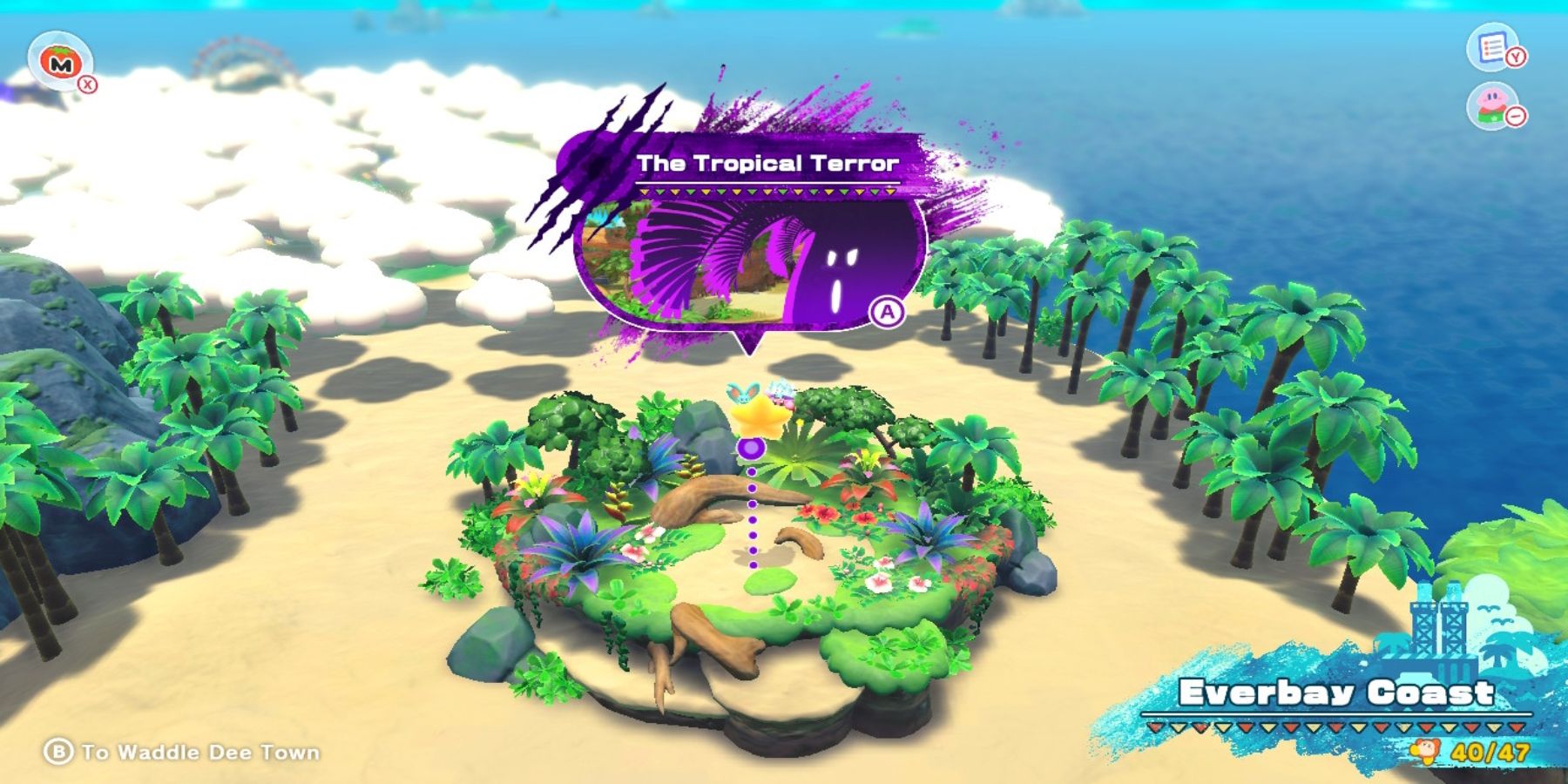 kirby forgotten land the tropical terror stage