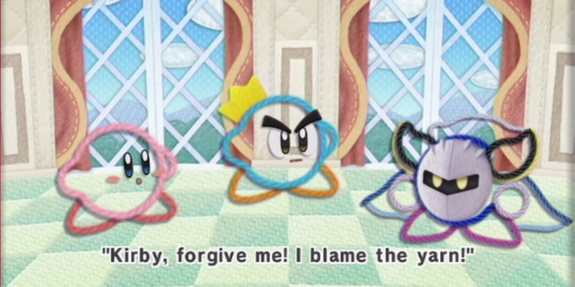 kirby's epic yarn meta knight