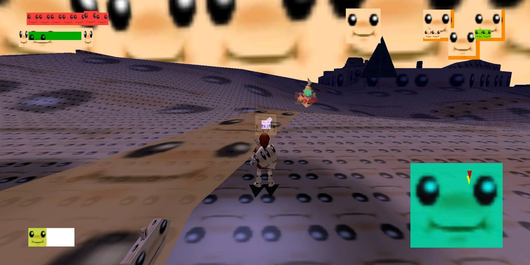 Изображение из грядущего порта Ocarina of Time для ПК, показывающее, что каждая текстура — это жаба.