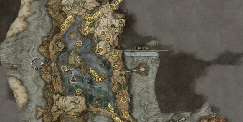 liurnia of the lakes map elden ring