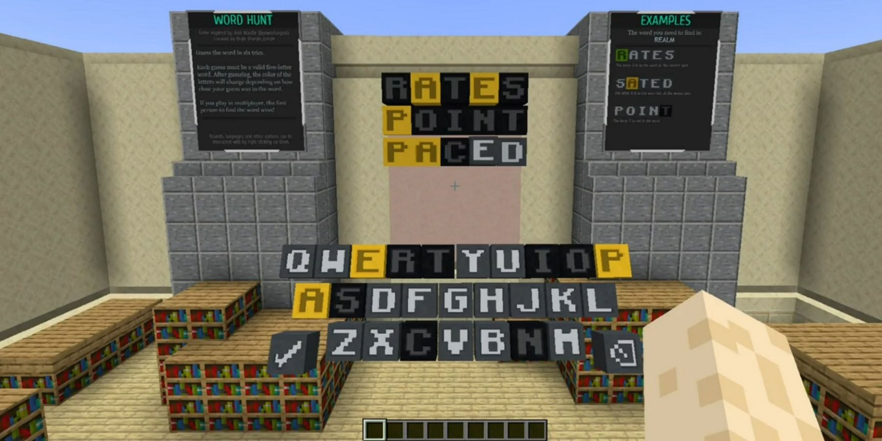 Minecraft Player Builds a Working Version of Wordle