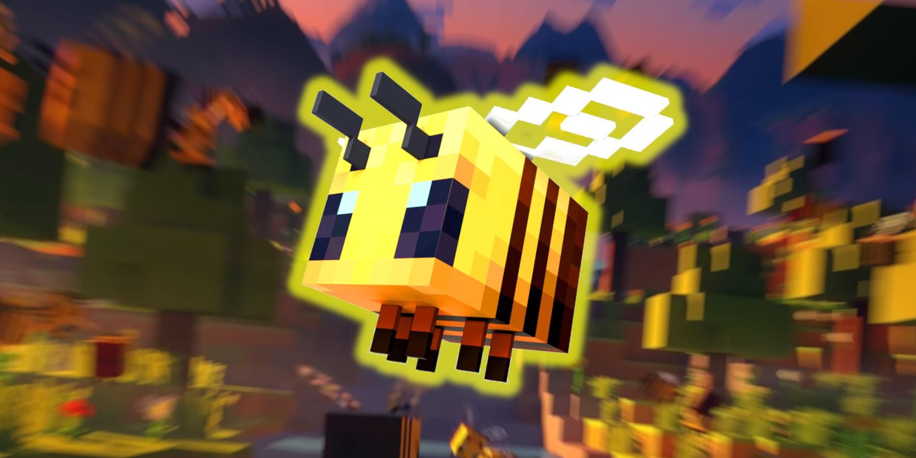 minecraft bee zooming glowing