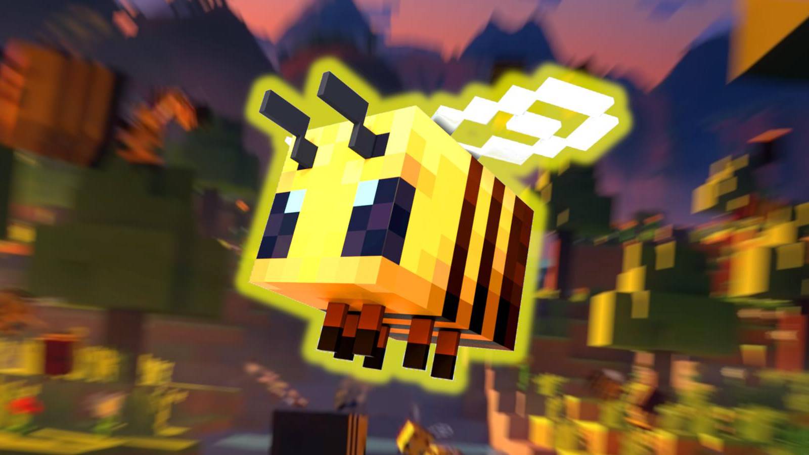minecraft bee zooming glowing