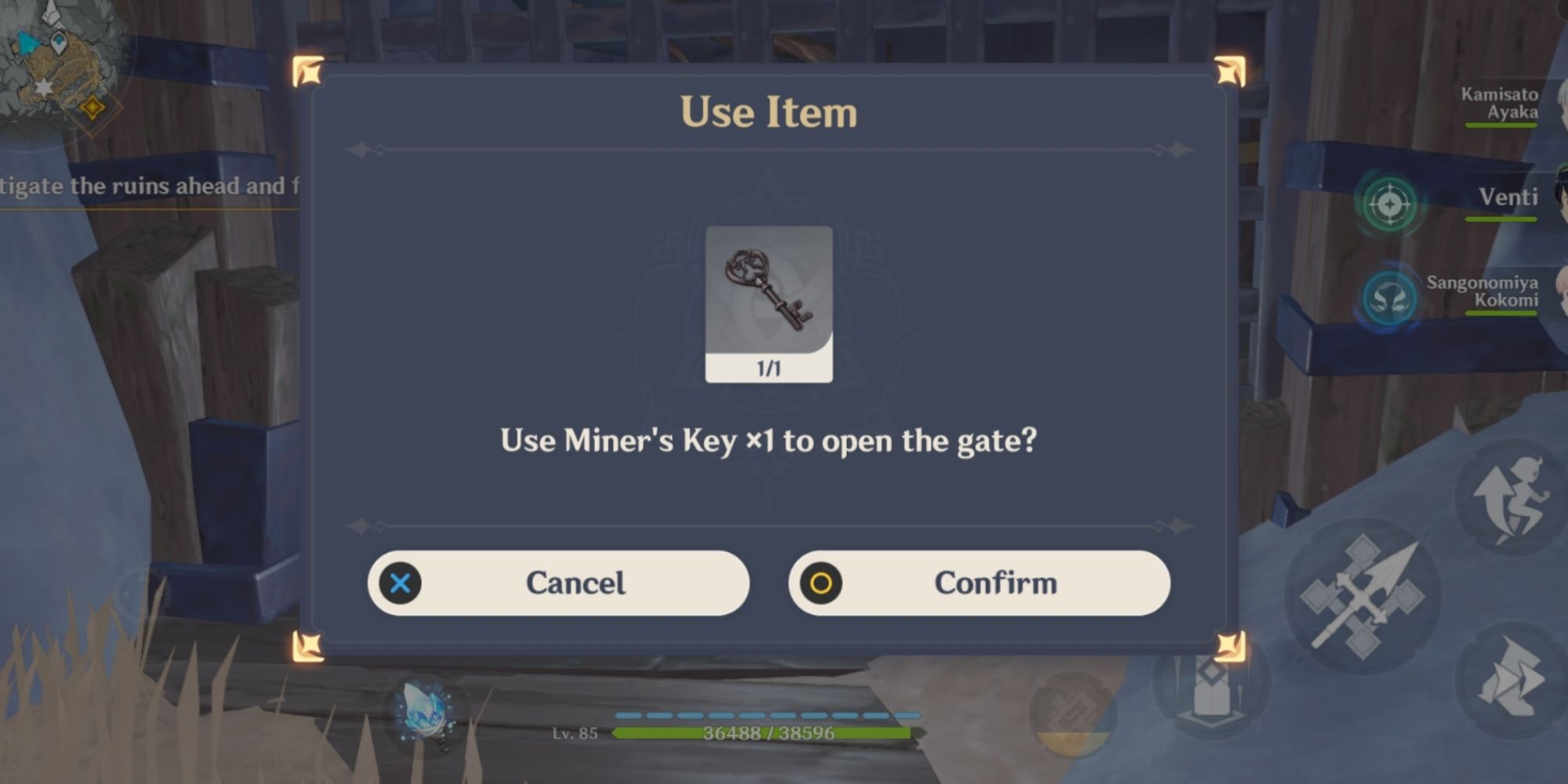 miner's key in Genshin impact